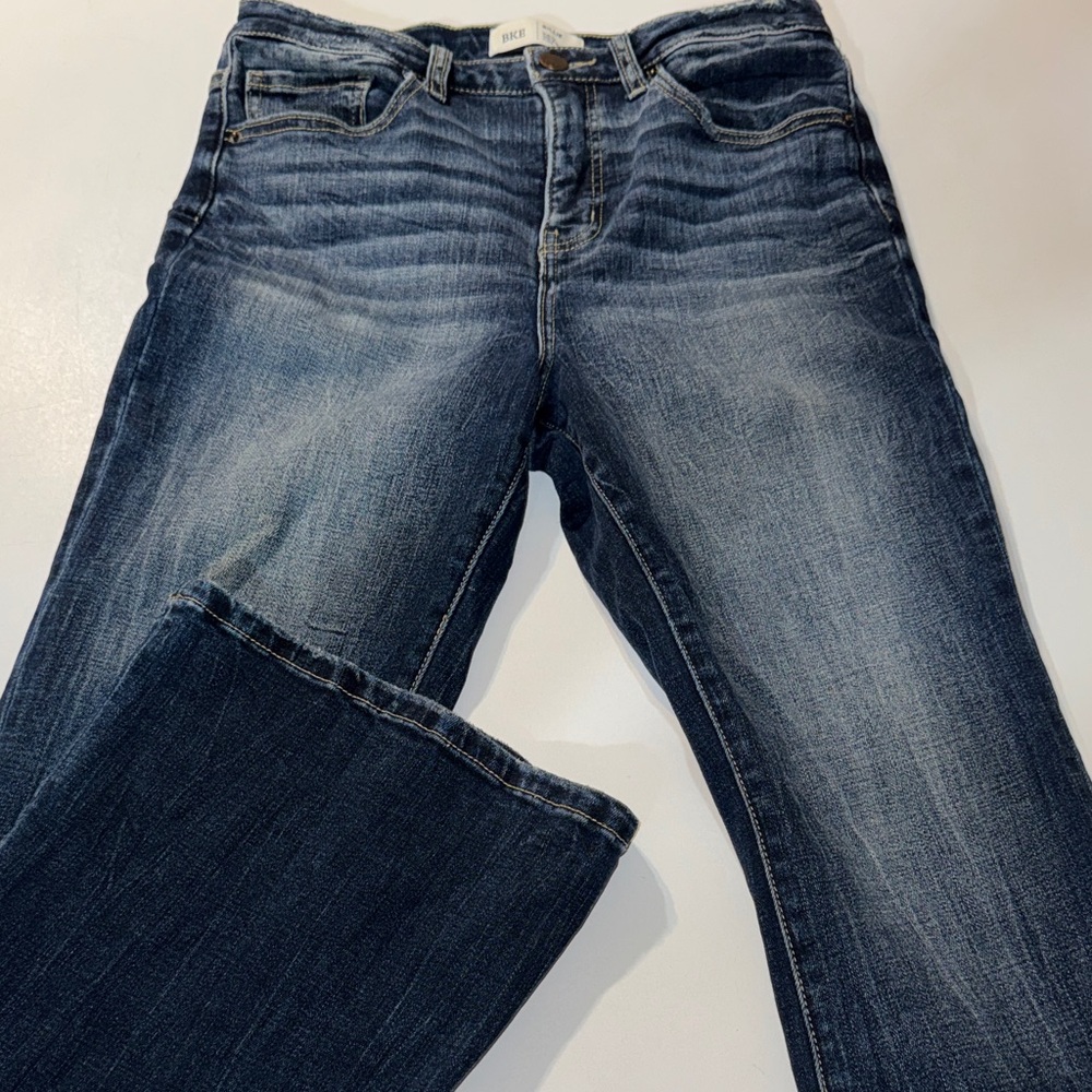 Women’s BKE Medium Blue slim fit high‎ waist flared  Jeans